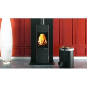 MAGNUM rangement à bois et serviteur de cheminée 2 en 1 Noir et Blanc - Image 2